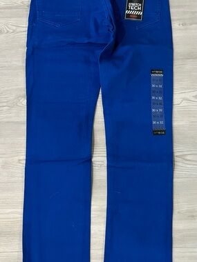 WT02 Men's Stretch Tech Skinny Royal Blue Jeans 30*32 9091-3311N NWT